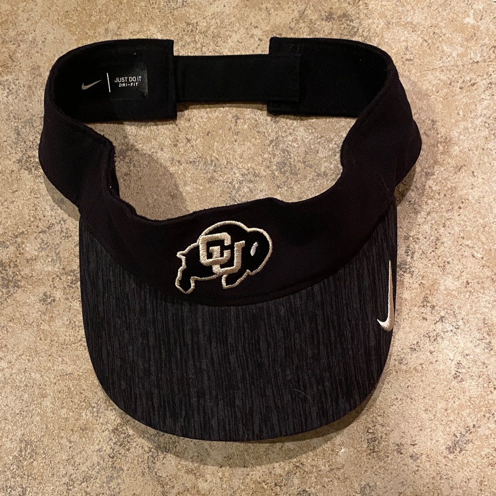Nike Black Visor with University of Colorado Embroidered Logo